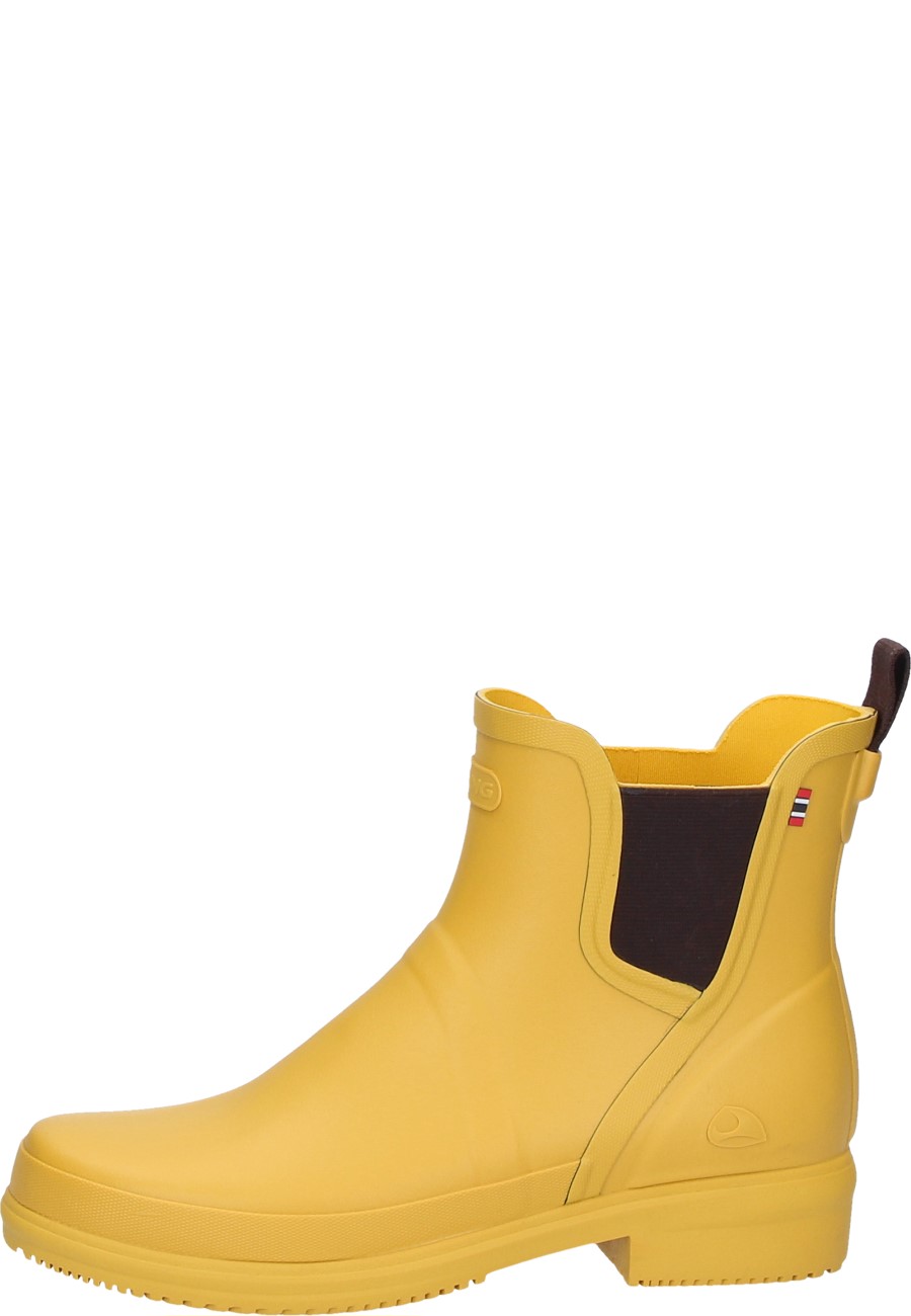 yellow ankle rain boots