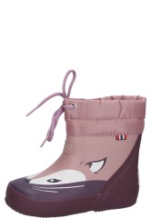 Viking Kids Barefoot Rubber Boot ALV BAREFOOT PAW PRINT WARM lilac