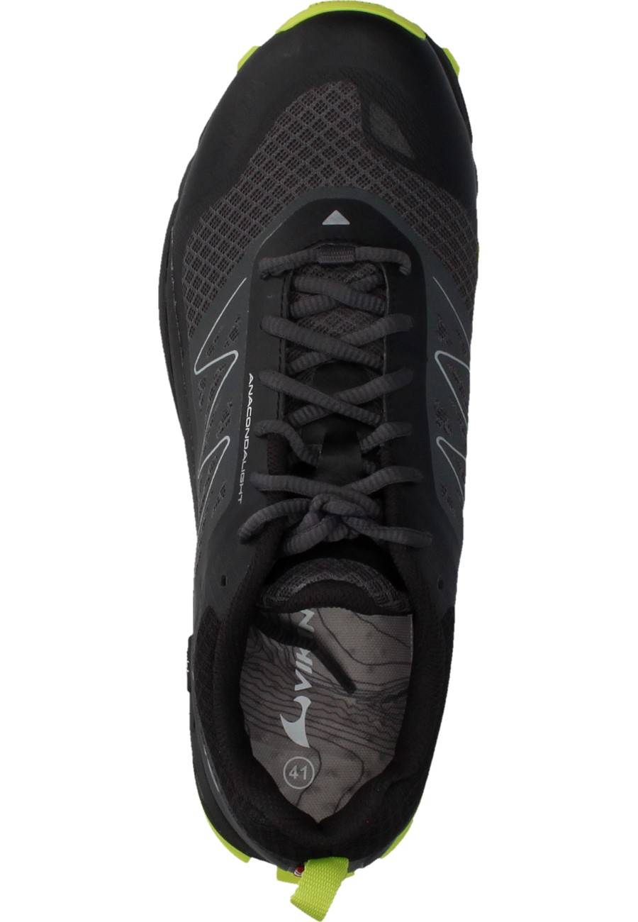 Unisex premium trail running shoe darkgrey / lime Viking's ANACONDA