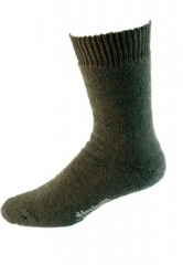 Warm Full Terry Socks in green by NORDPOL - Wool/Polyes