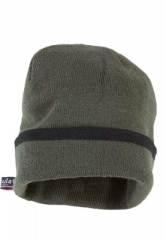 Warm Knitted Beanie Hat in olive/black for Work and Lei Warm Knitted Beanie Hat in olive/black for Work and Lei