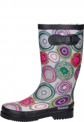 Anja black/multi, a womens rubber boot Anja black/multi, a womens rubber boot