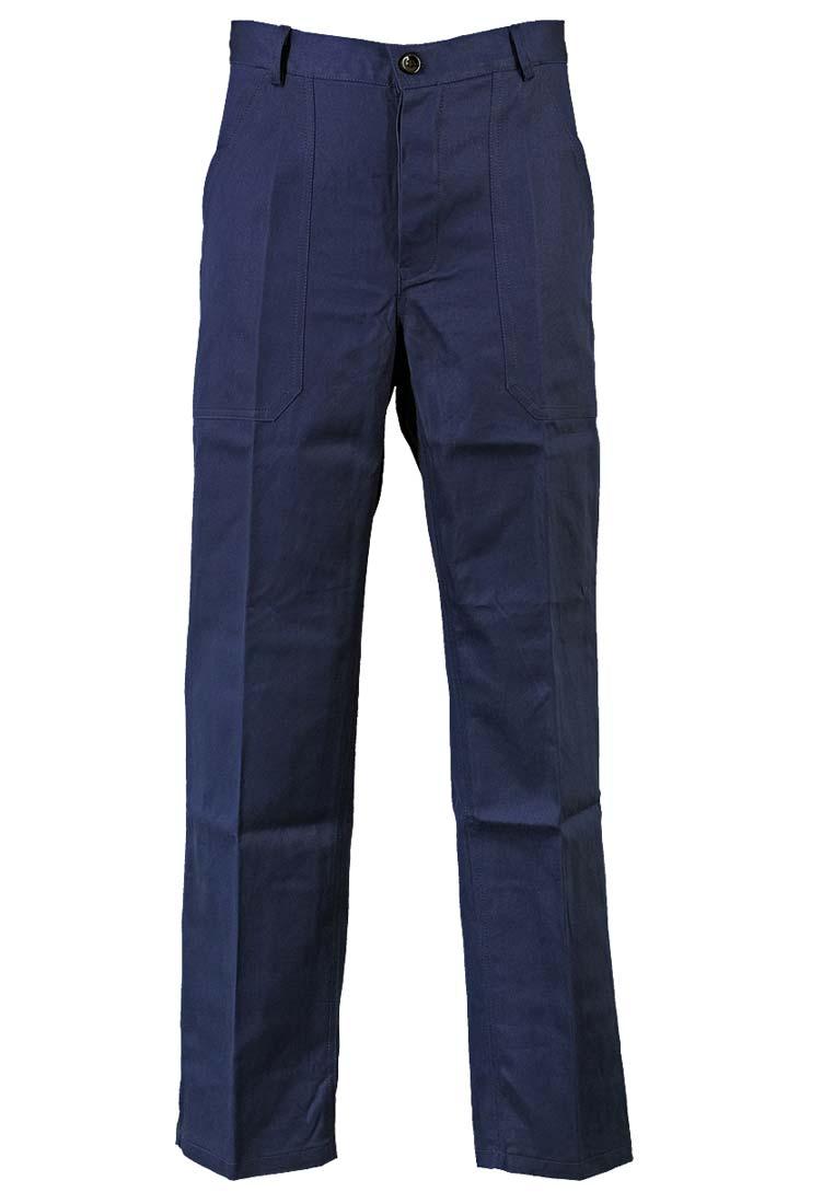 Work Waistband Trousers in navy blue, 100 Cotton