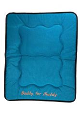 Fellafit reversible dog mat -BUDDY FOR MUDDY- flat petrol